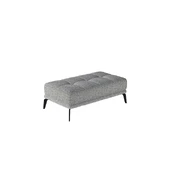 Pufas Torrense Berlin 01, pilkas, 75 cm x 140 cm x 45 cm kaina