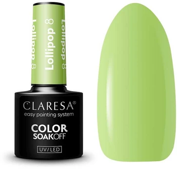 Claresa Soak Off UV/LED Lollipop lakier hybrydowy 8 5g