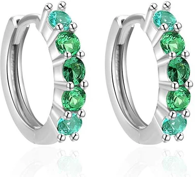 Agato Shiny sidabrinis hoop earrings AGT-E131KGR