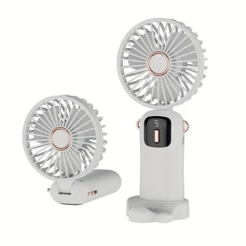 Baltas Nešiojamas Mini Rankinis Ventiliatorius