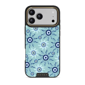 Blue Gaze - iPhone 17 Pro Max Case, Elite Dark (MagSafe) / Gold