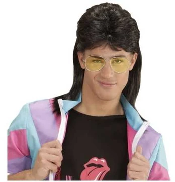 Boland Traciks 80er mullet paryk, sort