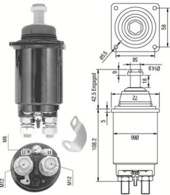 Starterio elektrinis magnetas