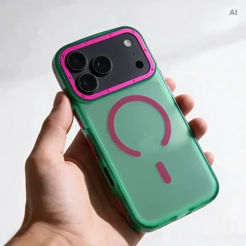 Dėklas Case for iPhone 15 Forcell F-Protect Vivid Premium compatible with MagSafe žalias