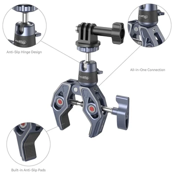SMALLRIG 4102 SUPER CLAMP WITH 360 BALLHEAD MOUNT FOR ACTION CAMERAS