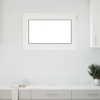 Požeminio lango RISOR Baltas 90 x 50 cm PVC ir stiklas