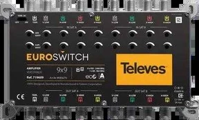 Televes Stiprintuvas EuroSwitch 9 wejść 27/31dB (ref.719609)