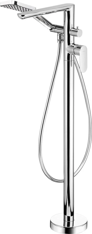 Freestanding bathtub mixer with shower set