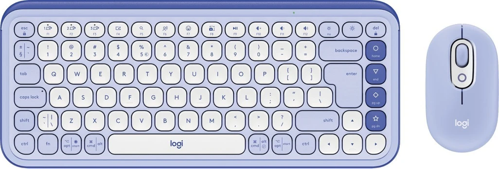 LOGITECH POP ICON COMBO - LILAC - Rinkinys Belaidis