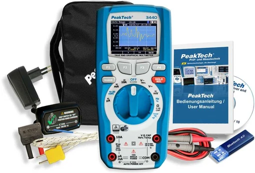 Grafinis multimetras su spalvotu LCD PeakTech 3440