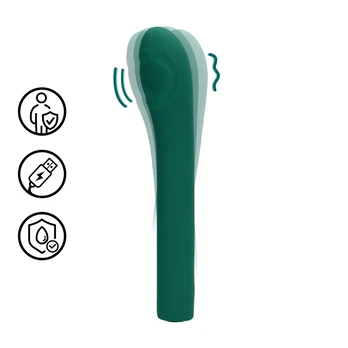 Loveline By Shots Pulse Wave G-Spot Vibrator - Žalias Crystal