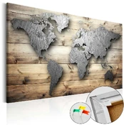 Artgeist Kamštinis paveikslas - Sidabrinis World [Cork Map] kaina
