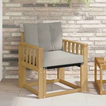 Lauko sofa Kietasis akacijos medis ir Textilene Balta