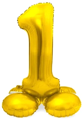 Auksinis pastatomas balionas - skaičius 1, 40 cm