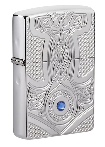 Žiebtuvėlis Zippo 49289 Armor Medieval Design, sidabrinis