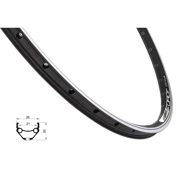 Ratlankis 26", FORCE Prime, (559x21), 36H V-tipo (juodas)
