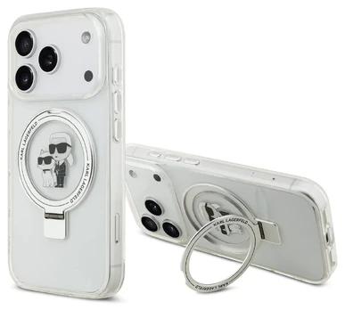 Dėklas Karl Lagerfeld Ringstand Karl and Choupette MagSafe Apple iPhone 17 Pro Max