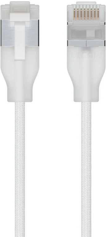 „Ubiquiti UACC-Cable-Patch-EL-C6A-2M-W“ tinklo kabelis, pusiau permatomas, baltas, Cat6a