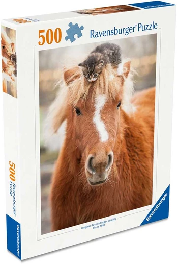 Dėlionė Ravensburger Puzzle 500 Pieces: Pony And Cat