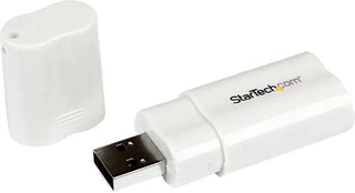 Adapteris StarTech USB to Stereo Audio Converter Jack 3.5, USB Type A, balta