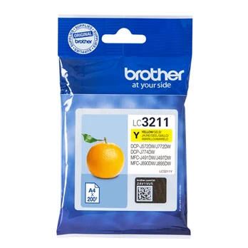 Brother LC-3211Y, Standard Yield, Pigment-based ink, 200 pages