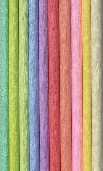 Interdruk gofruotas popierius pastelinis Mix 10 vnt.