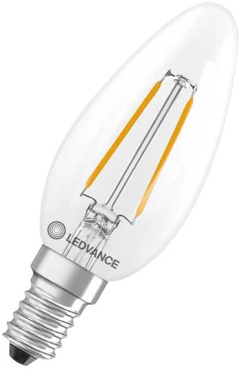 Ledvance 1,8W LED lemputė CLASSIC B, E14, skaidri, 300°, 2700K