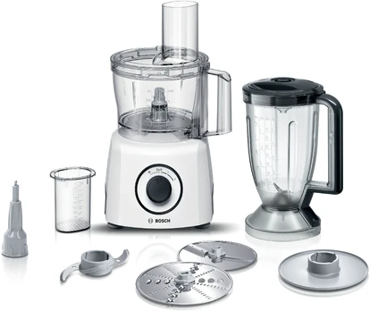 Bosch MCM3230W Food processor, MultiTalent 3, 800 W, Baltas, Baltas