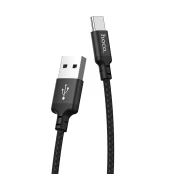 Cablu de Date USB-A la Type-C 3A, 2m - Hoco Times Speed (X14) - Black kaina