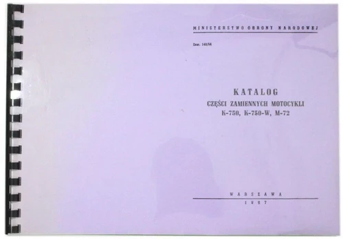 Other ATSARGINIŲ DALIŲ KATALOGAS K-750 K-750-W M-72