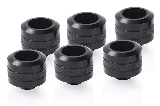 Jungtis Alphacool Eiszapfen PRO 16mm HardTube fitting G1/4, 6 vnt.