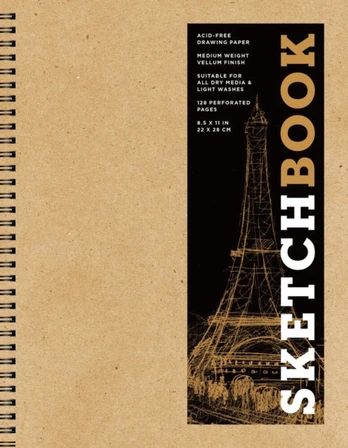 Sketchbook (basic large spiral Kraft)
