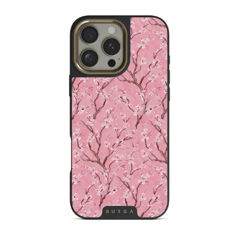 Sakura - iPhone 16 Pro Case, Elite Dark (MagSafe) / Gold