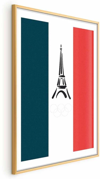 Artgeist Plakatas - Graphic Eiffel Tower Against the French Flag