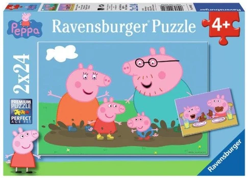 2X24 Puzzles: Peppa Pig School - RAVENSBURGER dėlionė