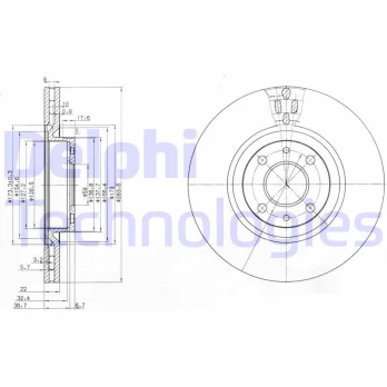Stabdžių diskas DELPHI BG2407