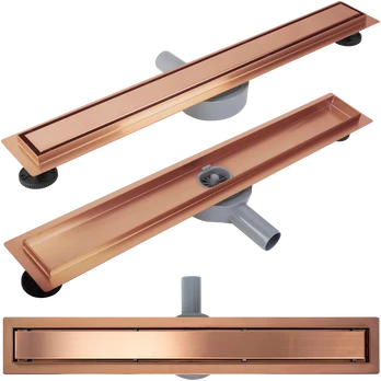 REA Neox pro Linear Drain Brushed Copper 100