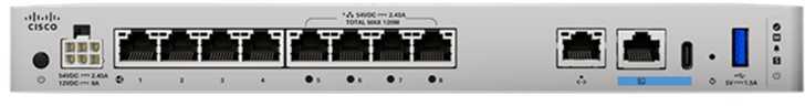 Šakotuvas CISCO Secure Firewall 1210CP Appliance Compact PoE apsauga nuo grėsmių