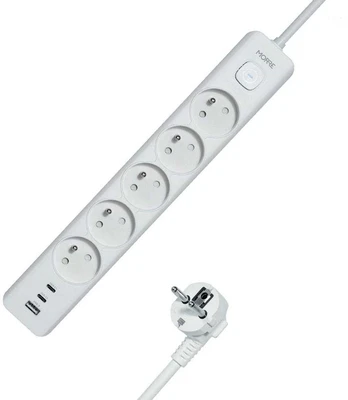 Tiross MORRE LISTWA ZASILAJĄCA 5G USB, 2xUSB-C,1,5m