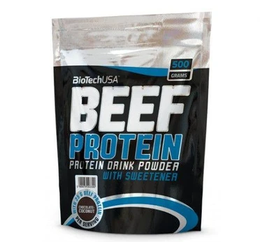 Biotech Beef Protein 500g. (Braškių skonis)