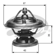 Termostatas, aušinimo skystis GATES TH12685G1 kaina
