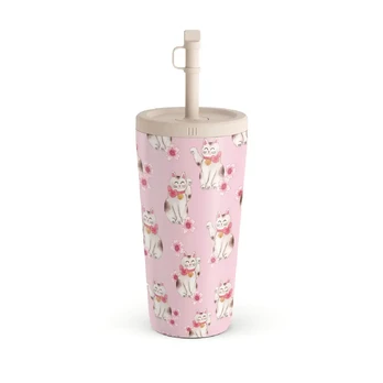 Maneki Neko - Travel Mug, 500 ml / Straw