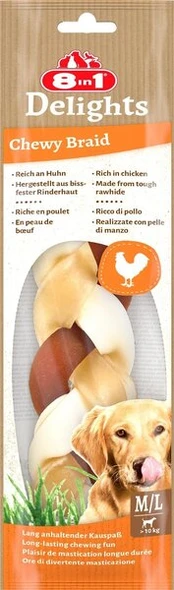 8in1 Delights Chewy Braid su vištiena, 80 g