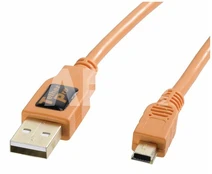 Tether Tools TetherPro USB 2.0 A/MiniB 5 Pin 4,6m orange kaina