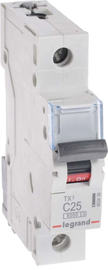 Legrand grandinės pertraukiklis S 301 1P C 25A 6000A - 403436