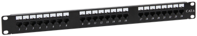 Patch panel NAVI LED UTP kat.6 24 porty LSA 1U ALANTEC