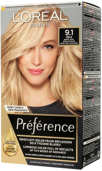 Plaukų dažai L’Oréal Paris Preference, oslo sp., 9.1, 160 ml