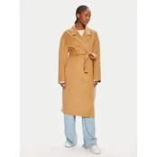 Calvin Klein Vilnonis paltas K20K207089 Smėlio Oversize