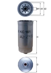 Kuro filtras KNECHT KC 161 kaina