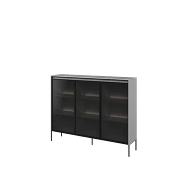 Vitrina TREND TR8SC-V2, pilka/juoda